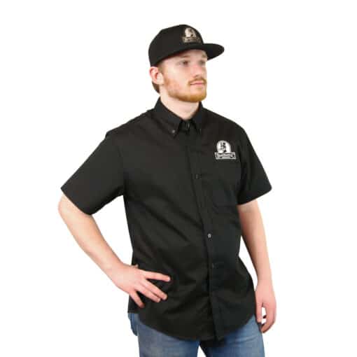 Bombastic Mens Embroidered Button-Up Short Sleeve 2023