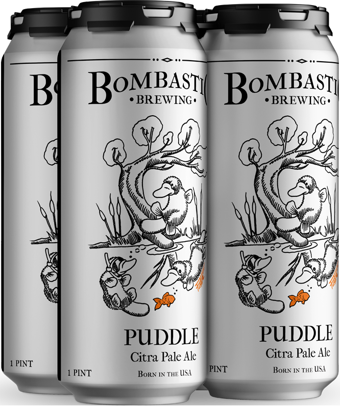 Puddle Pale Ale brewed with Citra hops.